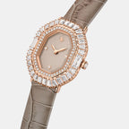 Matrix Women Quartz Beige Dial Analog Leather Watch 5755686