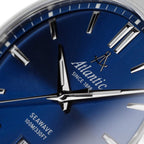 Atlantic Men Quartz Blue Dial Analog Stainless Steel Watch 58366.41.51-4