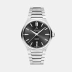 Atlantic Men Quartz Black Dial Analog Stainless Steel Watch 58366.41.61-1