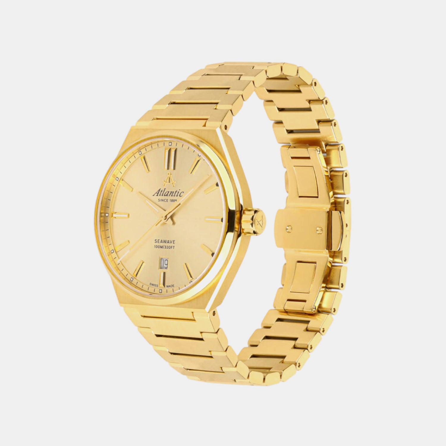 Seawave Men Quartz Gold Dial Analog Stainless Steel Watch 58366.45.31