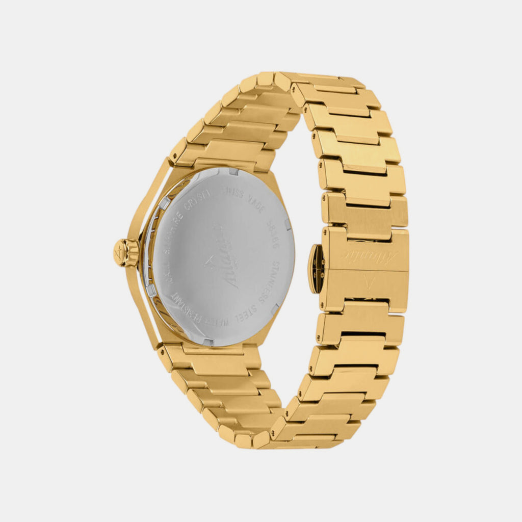 Seawave Men Quartz Gold Dial Analog Stainless Steel Watch 58366.45.31