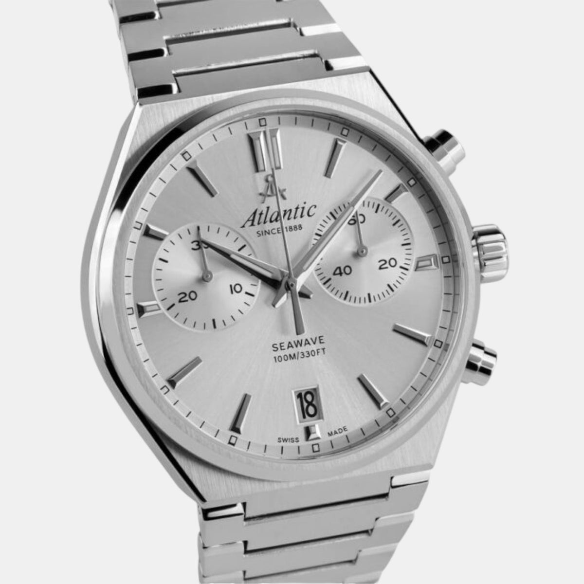 Seawave Men Quartz Silver Dial Analog Stainless Steel Watch 58466.41.21
