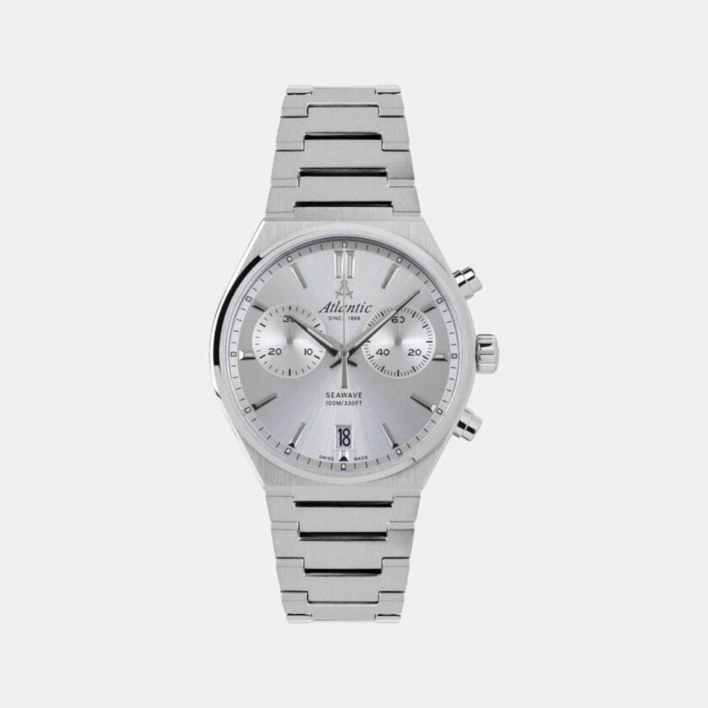 Seawave Men Quartz Silver Dial Chronograph Stainless Steel Watch 58466.41.21