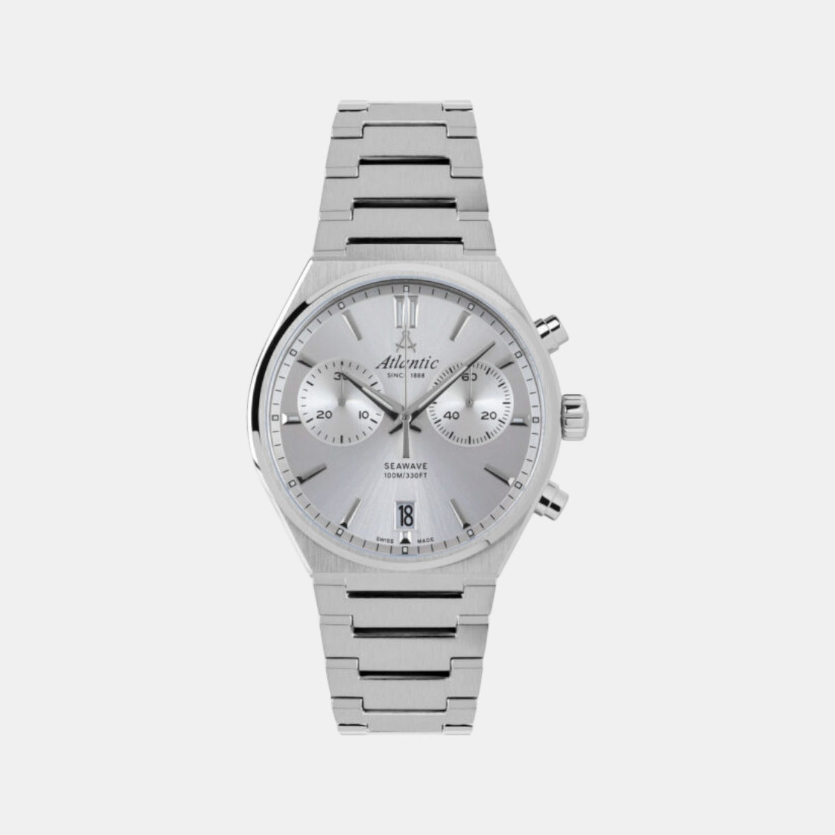 Seawave Men Quartz Silver Dial Analog Stainless Steel Watch 58466.41.21