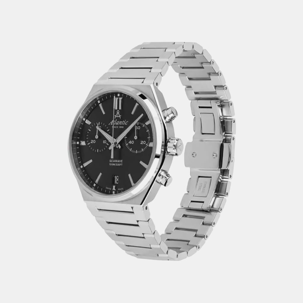 Men Quartz Black Dial Chronograph Stainless Steel Watch 58466.41.61