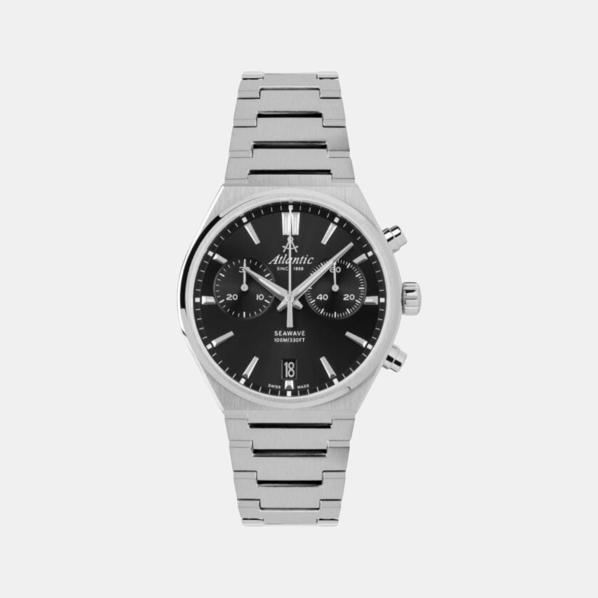 Men Quartz Black Dial Analog Stainless Steel Watch 58466.41.61