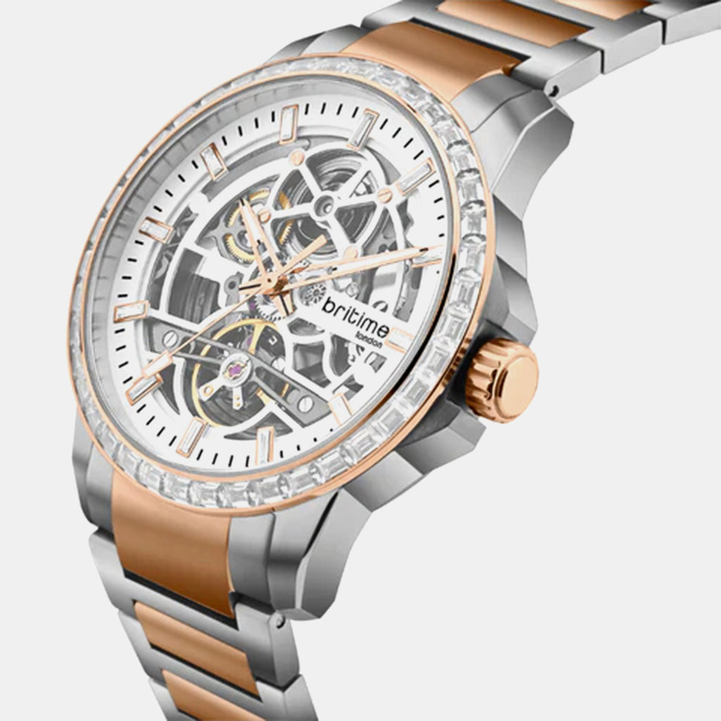Vantor Men Automatic White Dial Analog Metal Watch 585-M30305