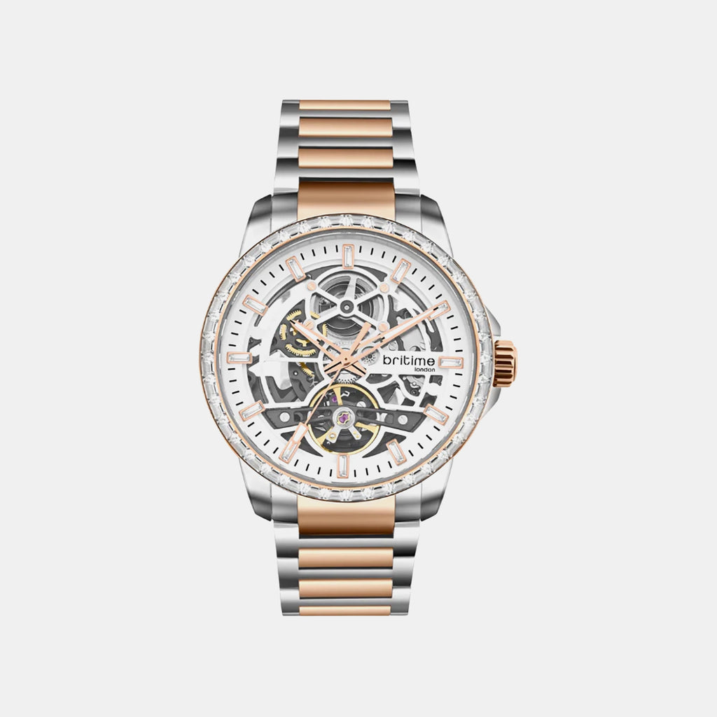 Vantor Men Automatic White Dial Analog Metal Watch 585-M30305