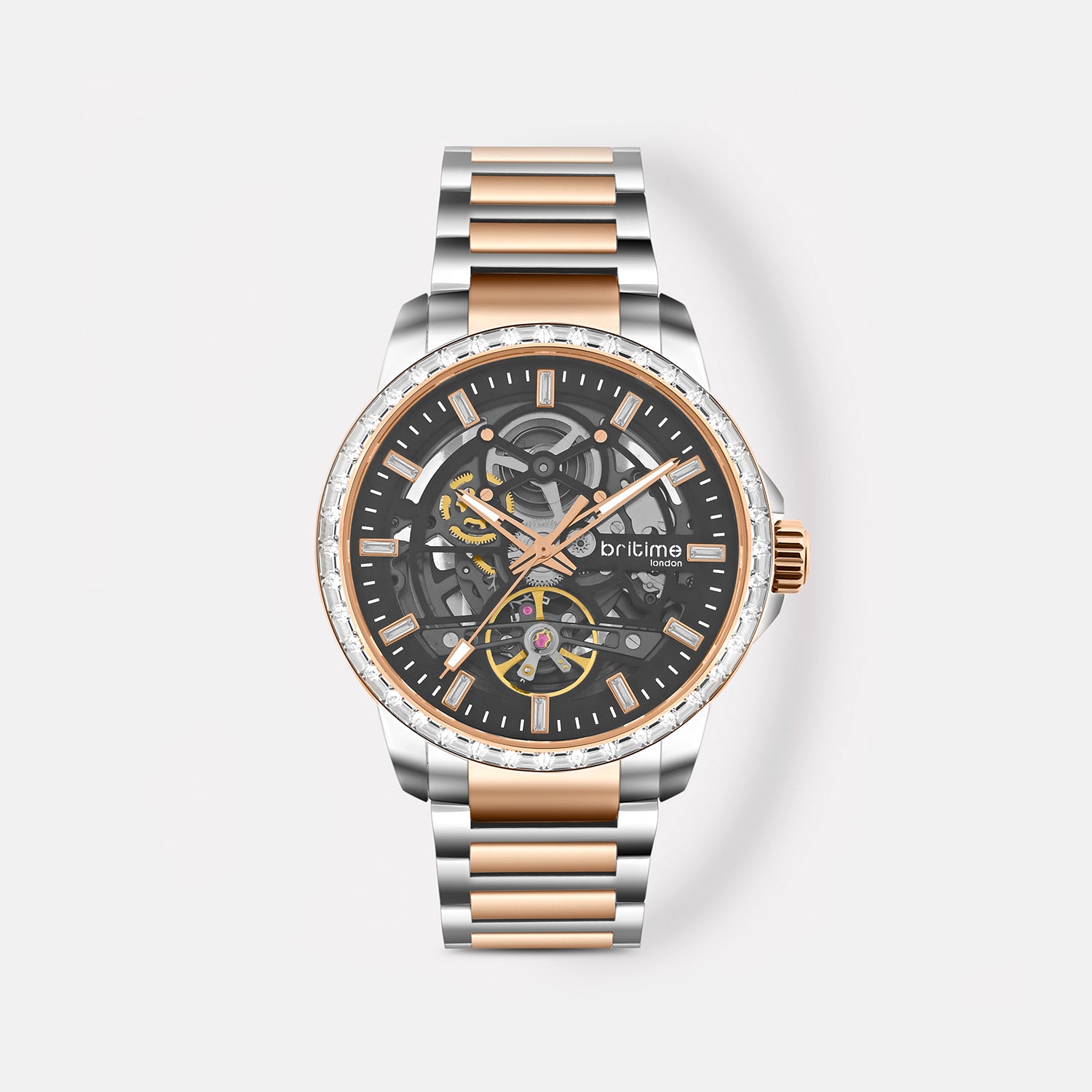 Vantor Men Automatic Black Dial Analog Metal Watch 585-M30405