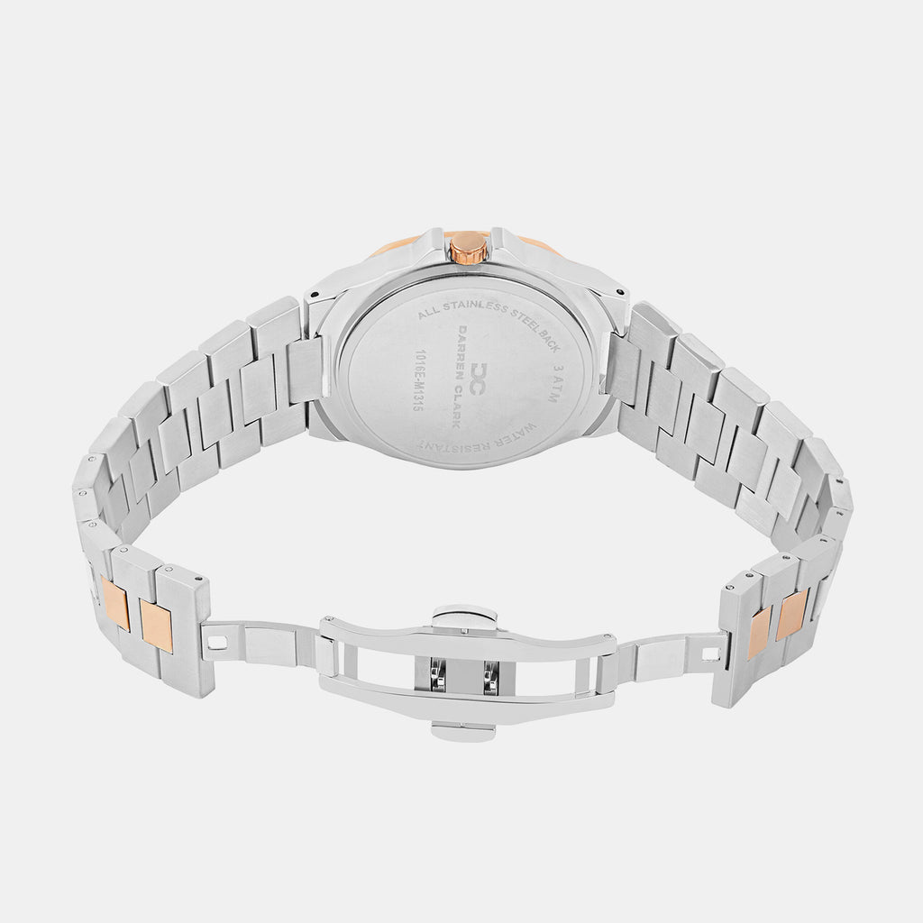 Men Quartz Grey Dial Multi-Function Metal Watch 1016E-M1315