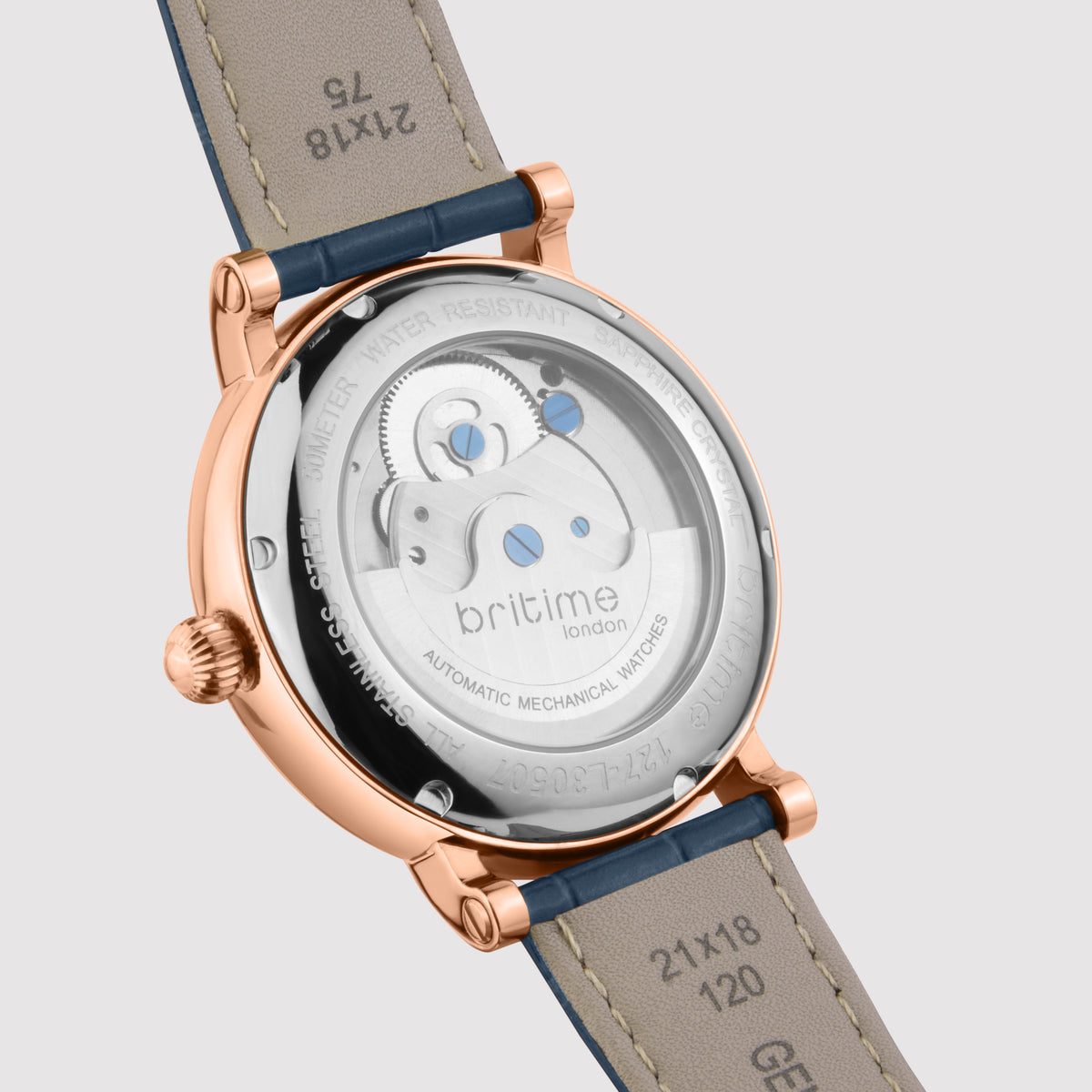 Britime Leather Blue watch