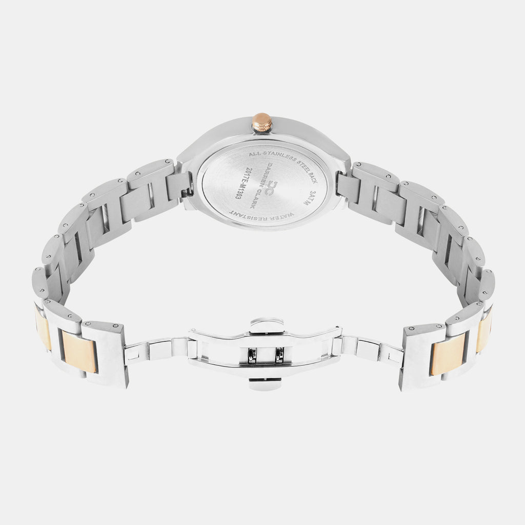 Women Quartz Silver Dial Analog Metal Watch 2017E-M1303