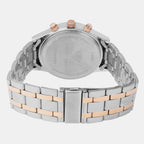 Men Quartz Silver Dial Multi-Function Metal Watch 8018M-M1303