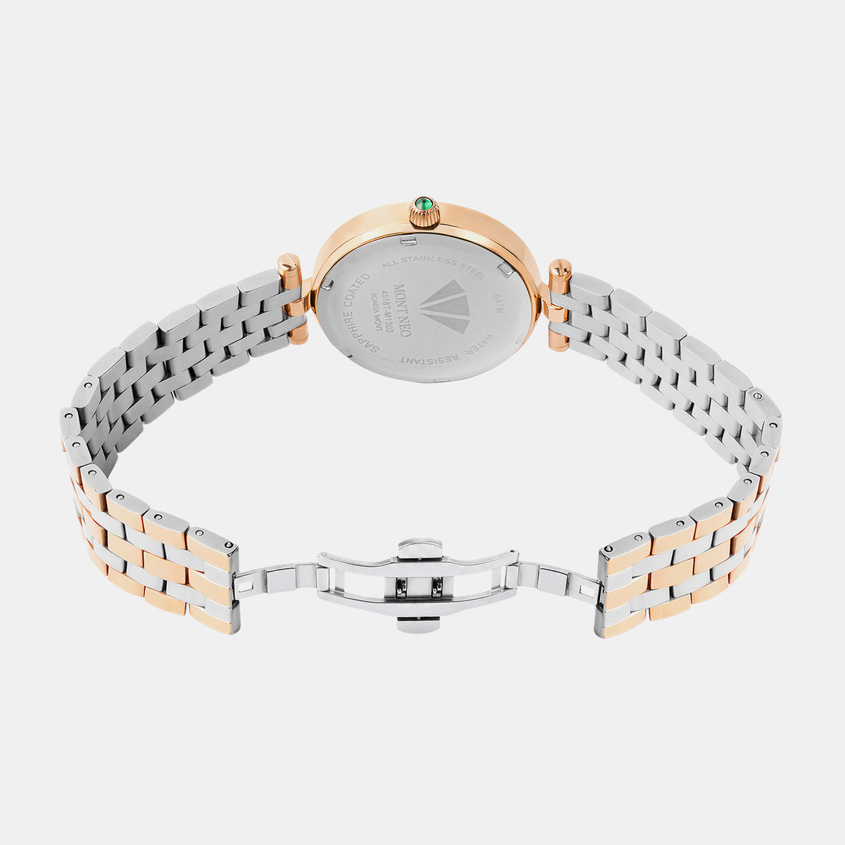 Women Quartz White Dial Analog Metal Watch 4518T-M1303