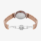 Women Quartz Brown Dial Analog Metal Watch 2003M-M0606