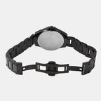 Women Quartz Black Dial Analog Metal Watch 2012F-M0404