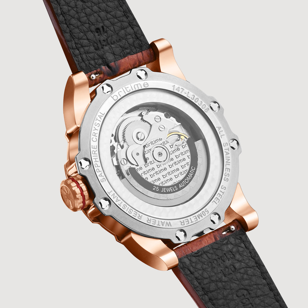 Britime Leather Silver watch