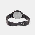 Men Quartz Black Dial Multi-Function Metal Watch 1009F-M0404