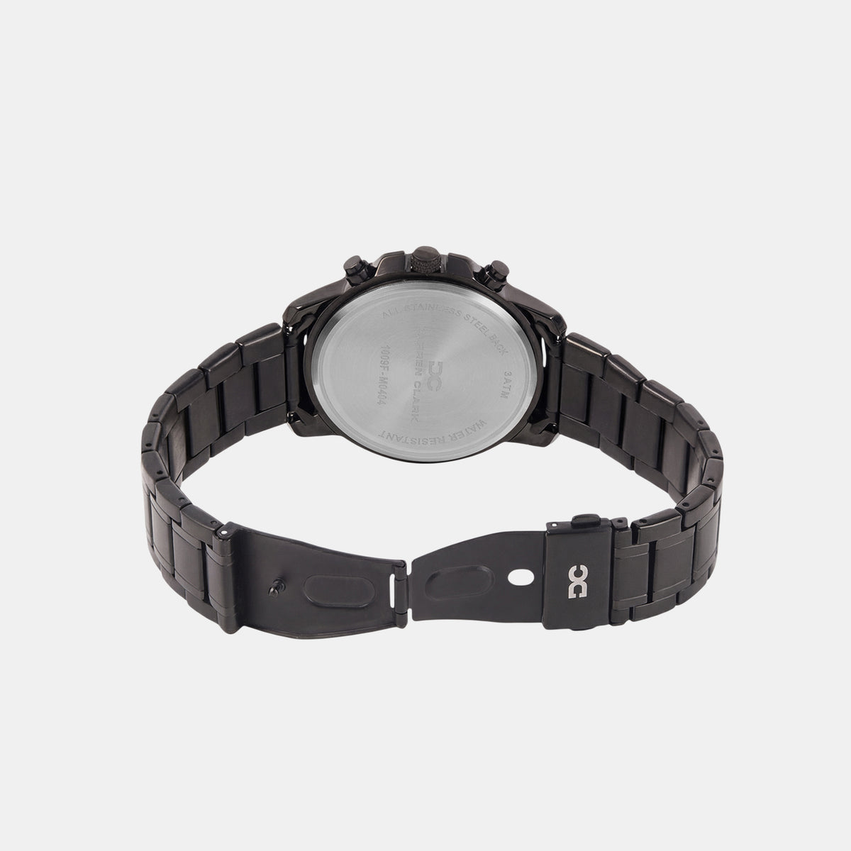 Men Quartz Black Dial Multi-Function Metal Watch 1009F-M0404