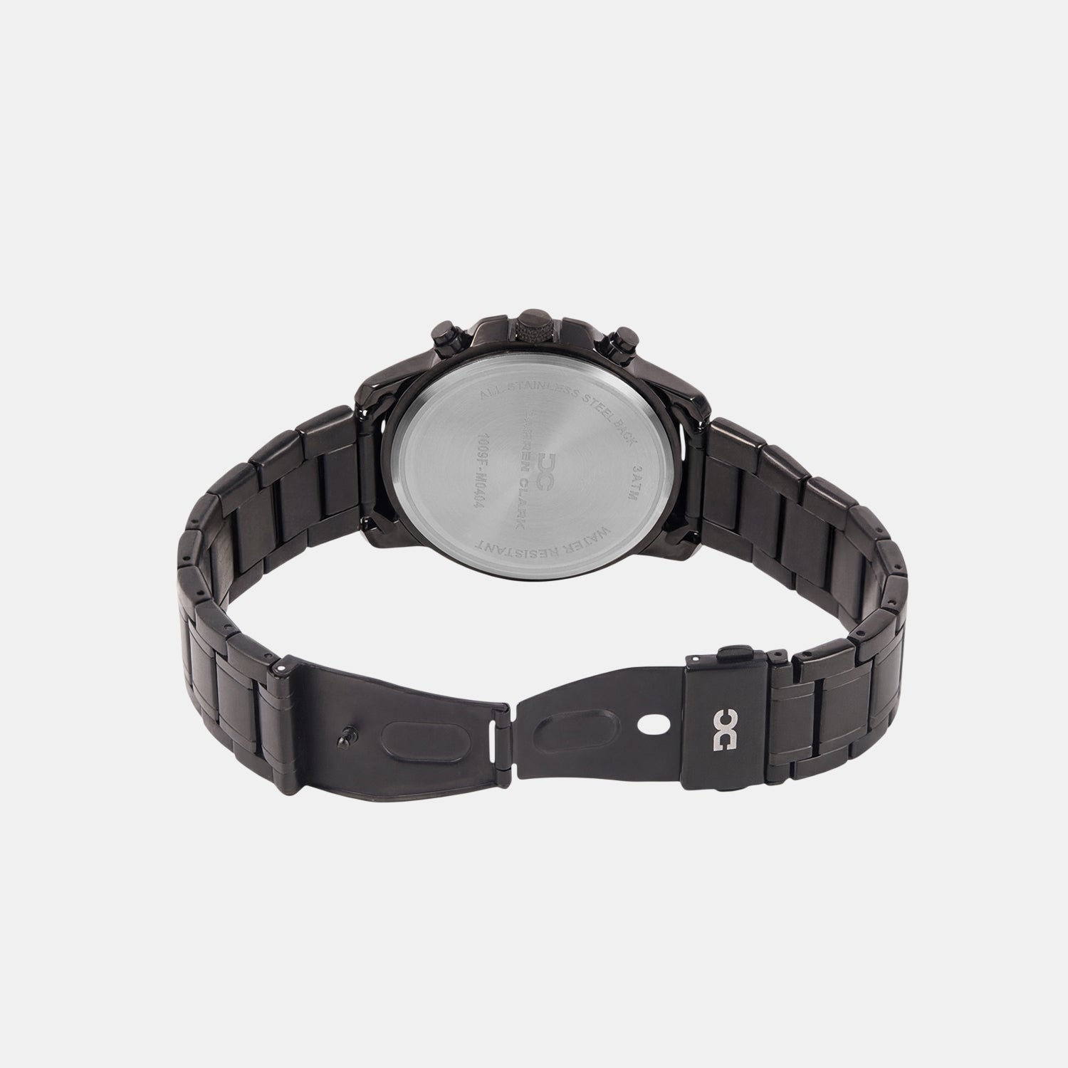 Men Quartz Black Dial Multi-Function Metal Watch 1009F-M0404