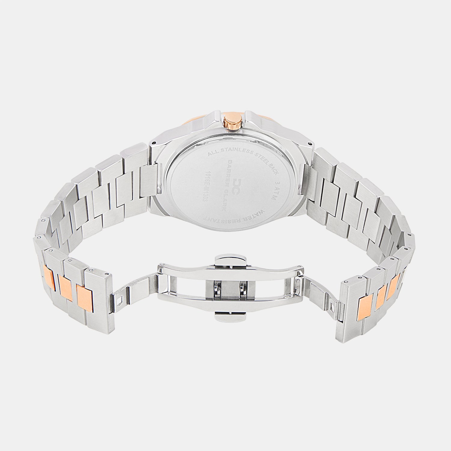 Men Quartz Silver Dial Analog Metal Watch 1016E-M1303