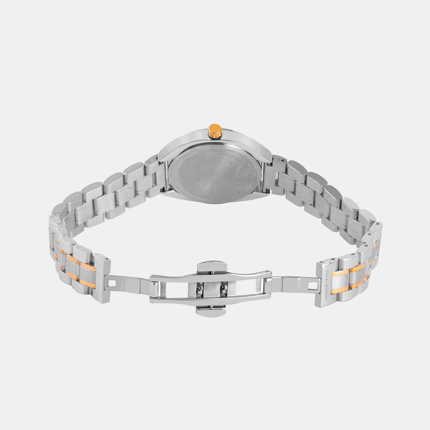 Women Quartz White Mother Of Pearl Dial Analog Metal Watch 2011E-M0101