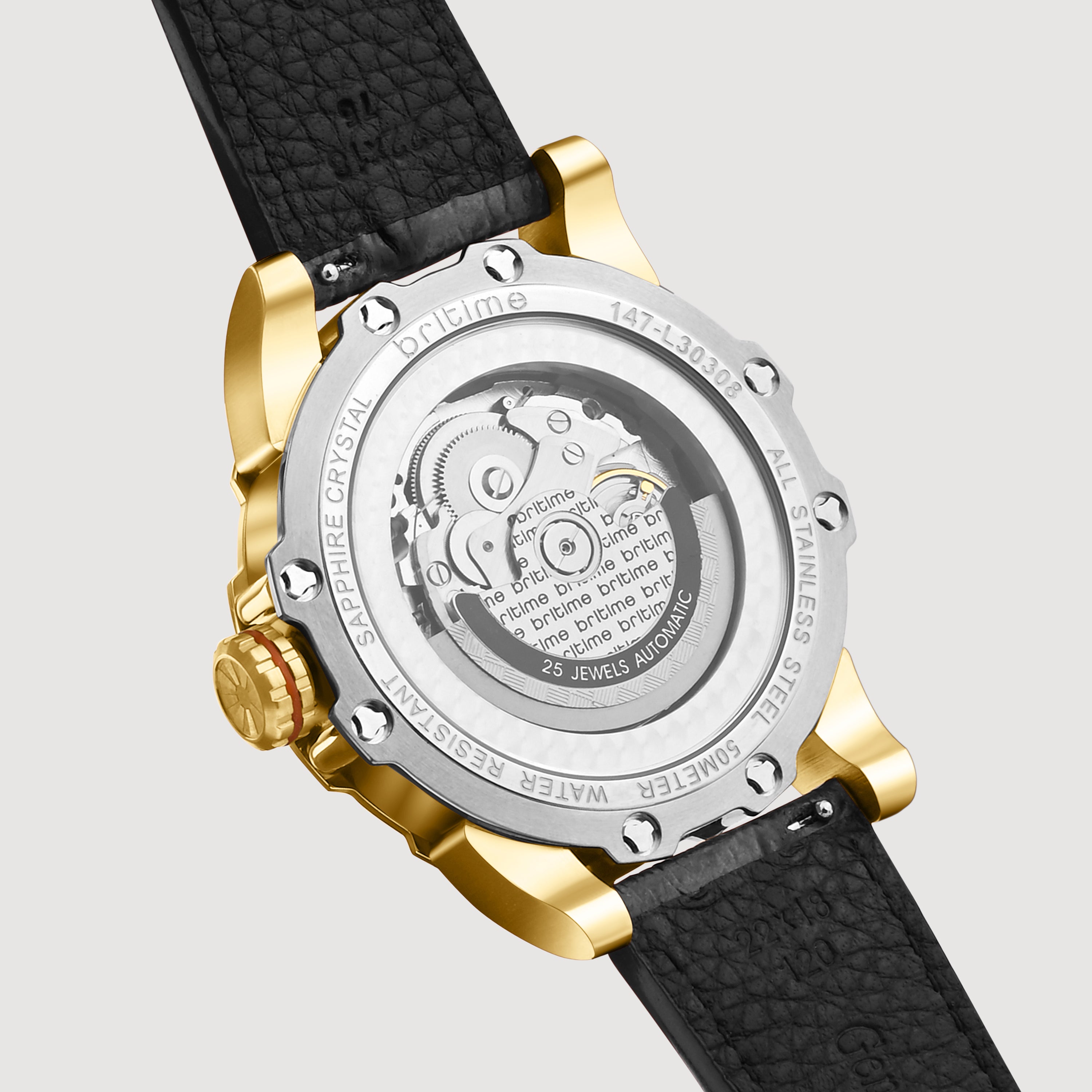 Britime Leather Silver watch