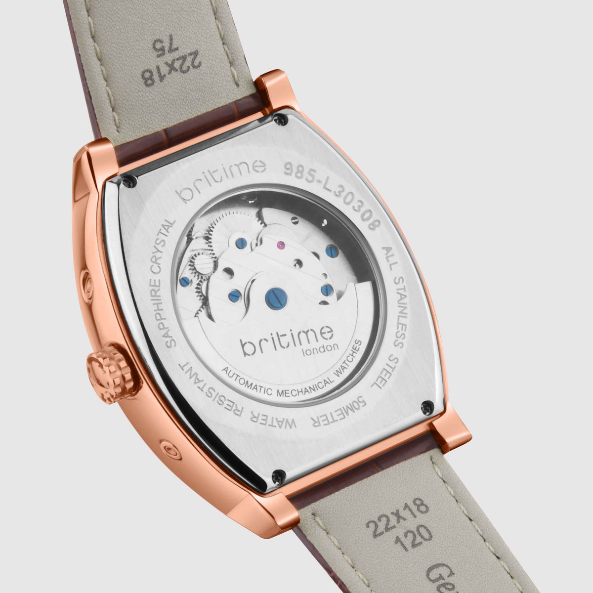 Britime Leather Silver watch