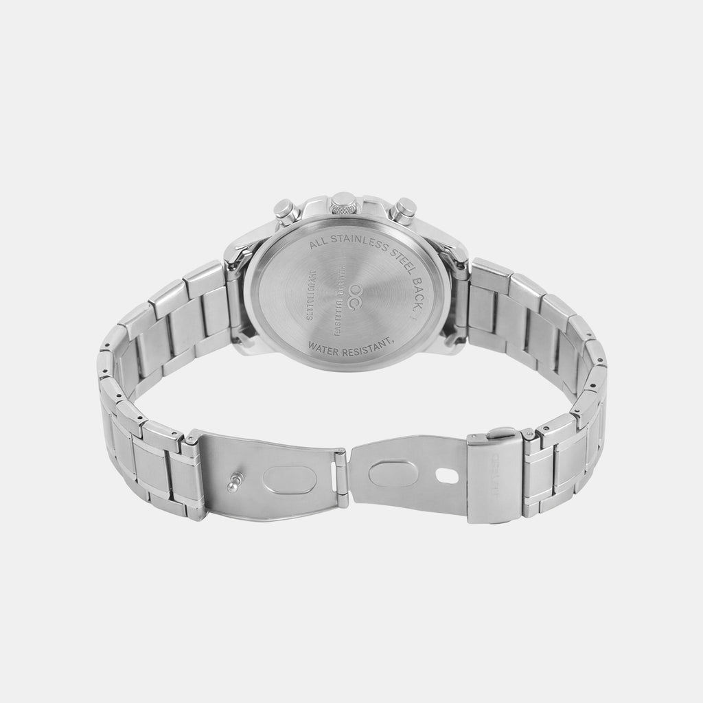 Men Quartz Blue Dial Multi-Function Metal Watch 1009A-M0105