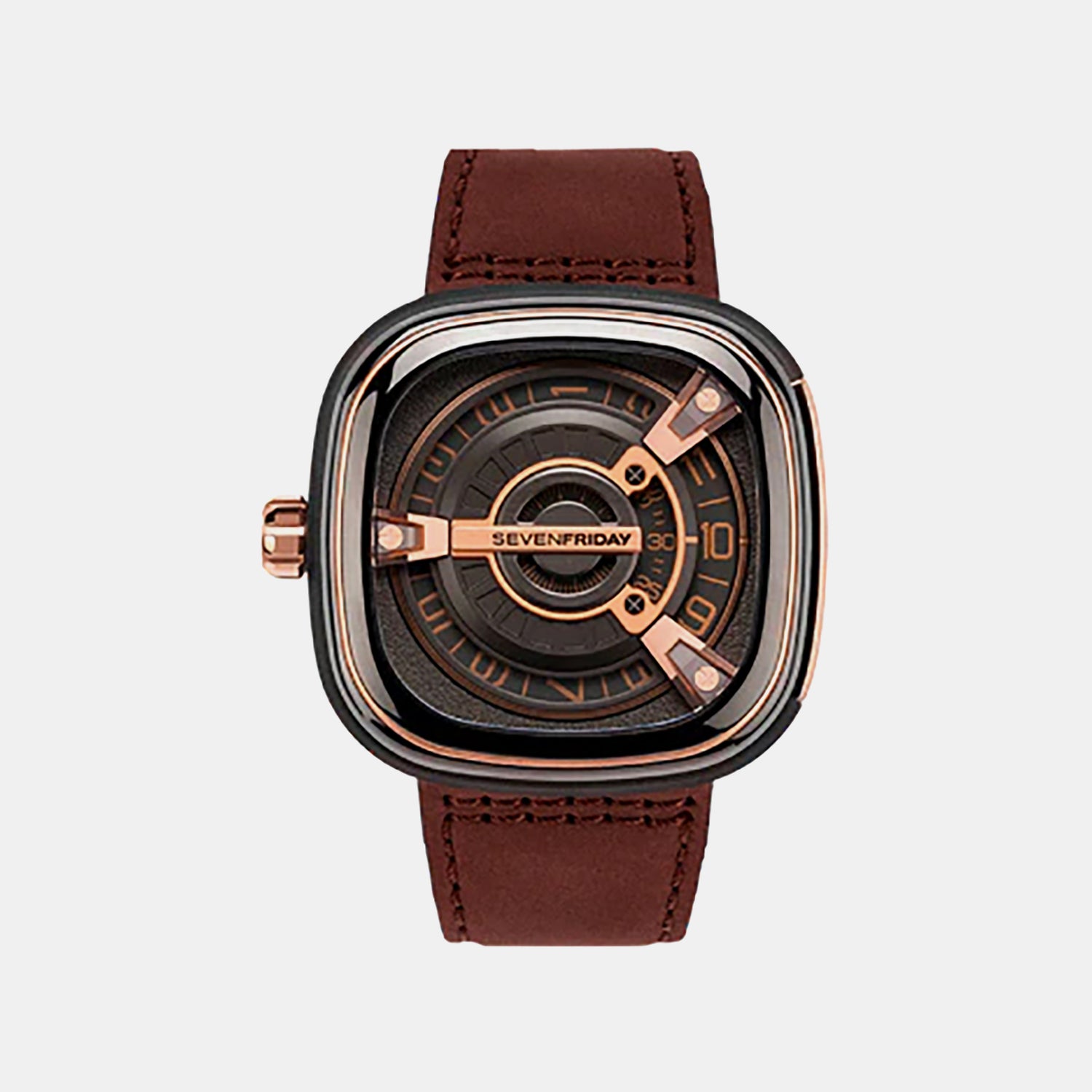 M Series Unisex Automatic Grey Dial Analog Leather Watch M2/02