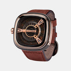 M Series Unisex Automatic Grey Dial Analog Leather Watch M2/02