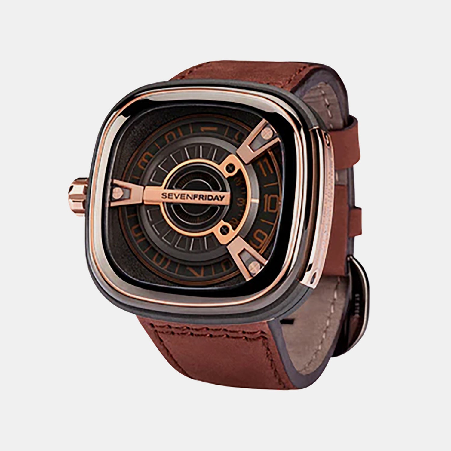 M Series Unisex Automatic Grey Dial Analog Leather Watch M2/02