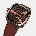 M Series Unisex Automatic Grey Dial Analog Leather Watch M2/02