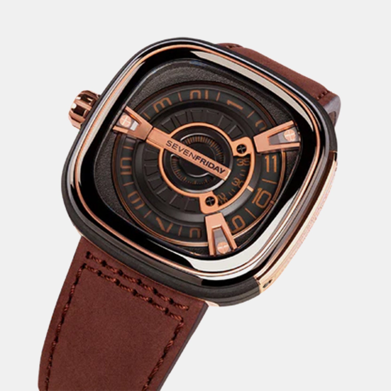 M Series Unisex Automatic Grey Dial Analog Leather Watch M2/02