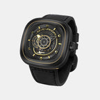 P Series Unisex Automatic Black Dial Analog Leather Watch P2B/02
