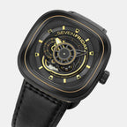 P Series Unisex Automatic Black Dial Analog Leather Watch P2B/02