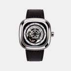P Series Unisex Automatic Black Dial Analog Leather Watch P1B/01
