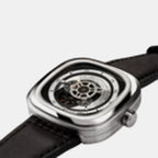 P Series Unisex Automatic Black Dial Analog Leather Watch P1B/01