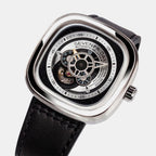 P Series Unisex Automatic Black Dial Analog Leather Watch P1B/01