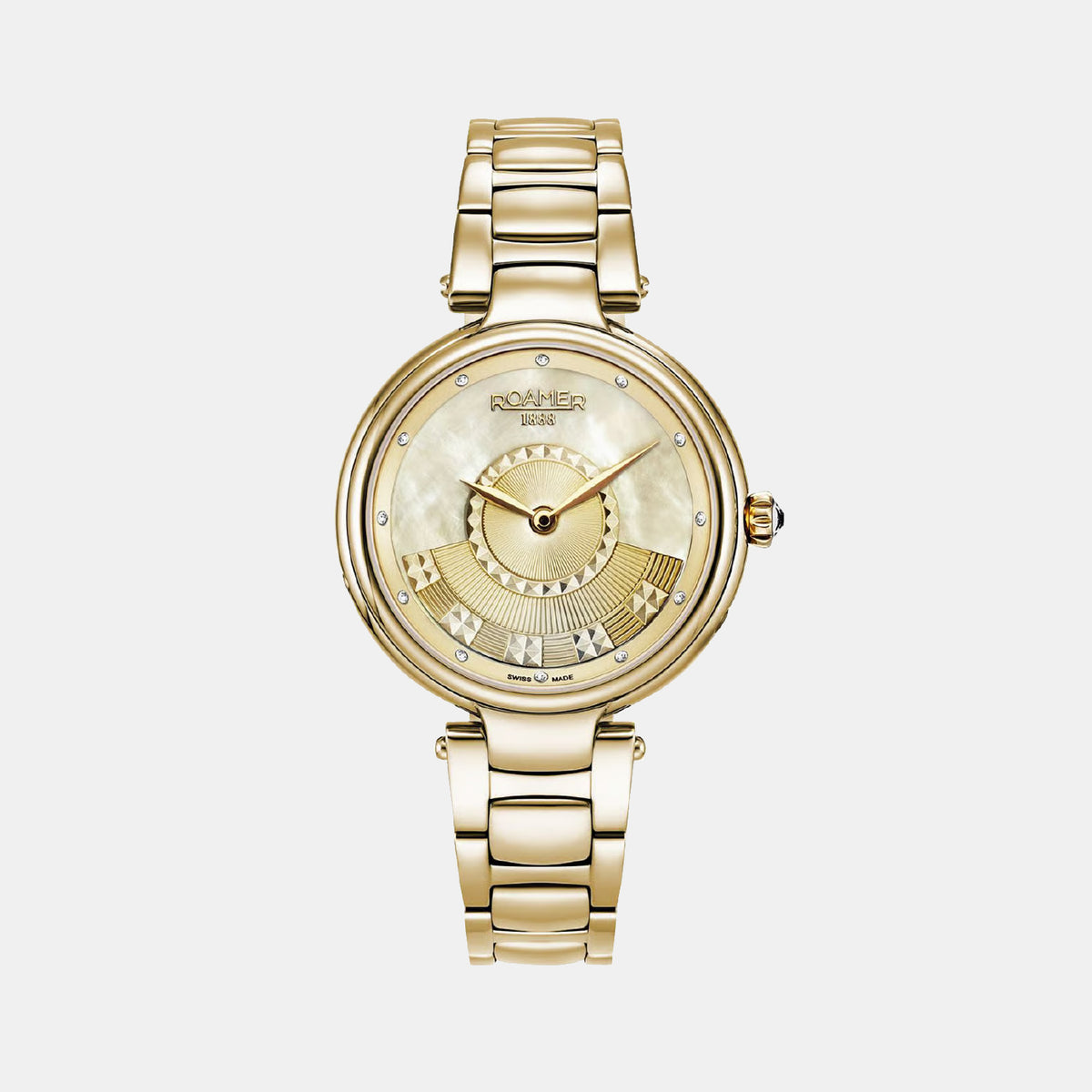 Lady Mermaid Women Quartz Gold Dial Analog Stainless Steel Watch 602857 48 30 50