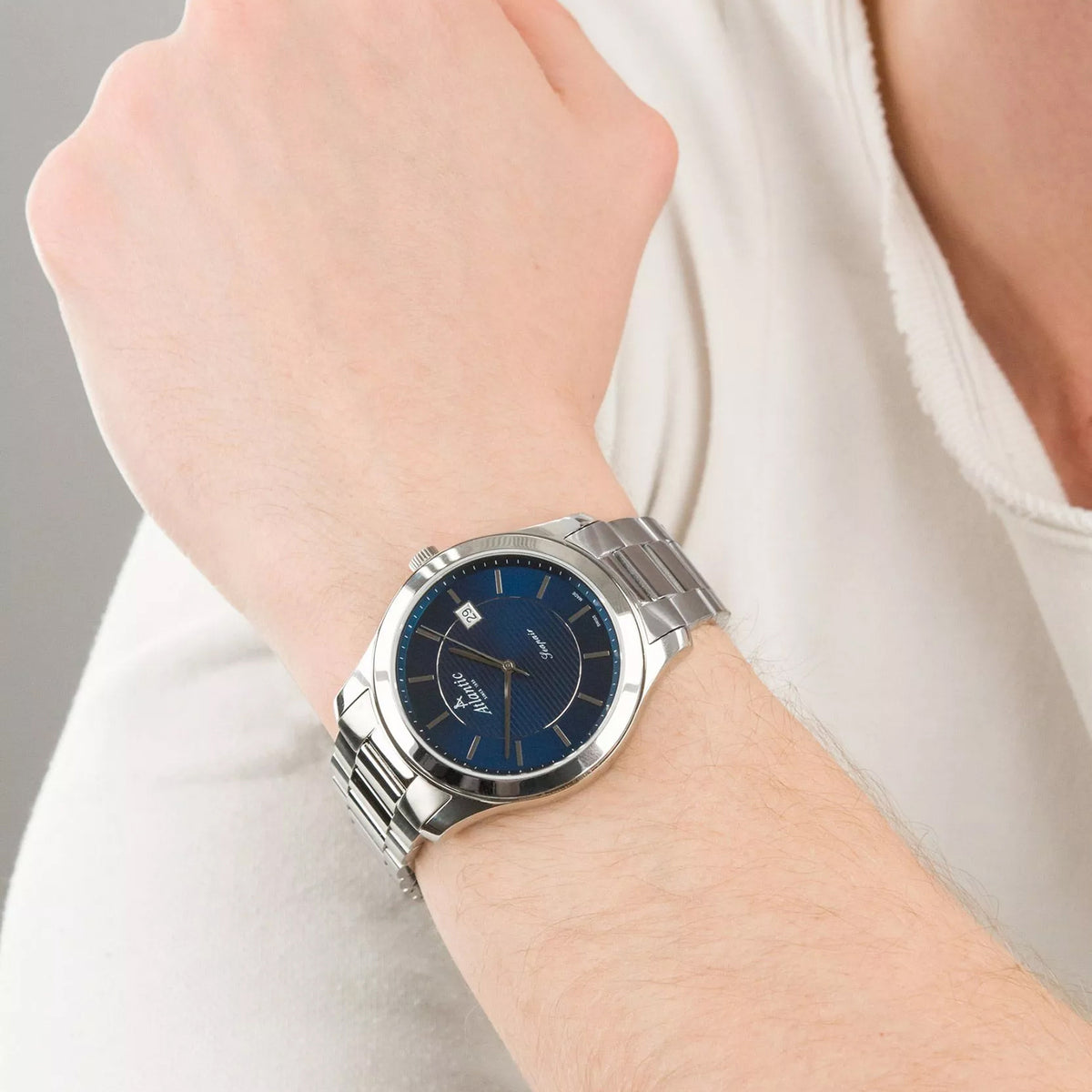 Seapair Men Quartz Blue Dial Analog Stainless Steel Watch 60335.41.51