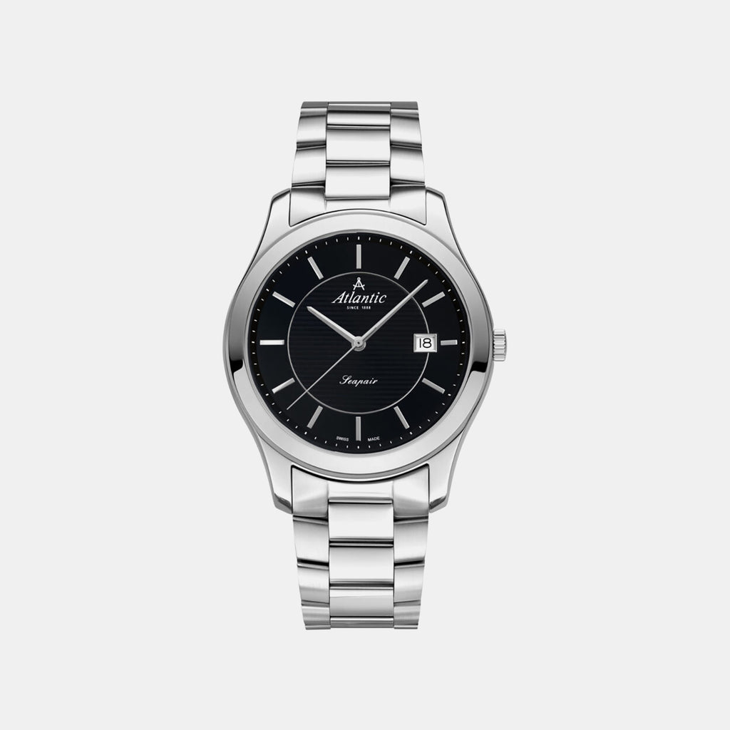 Men Quartz Black Dial Analog Stainless Steel Watch 60335.41.61