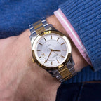 Men Quartz Silver Dial Analog Stainless Steel Watch 60335.43.21G