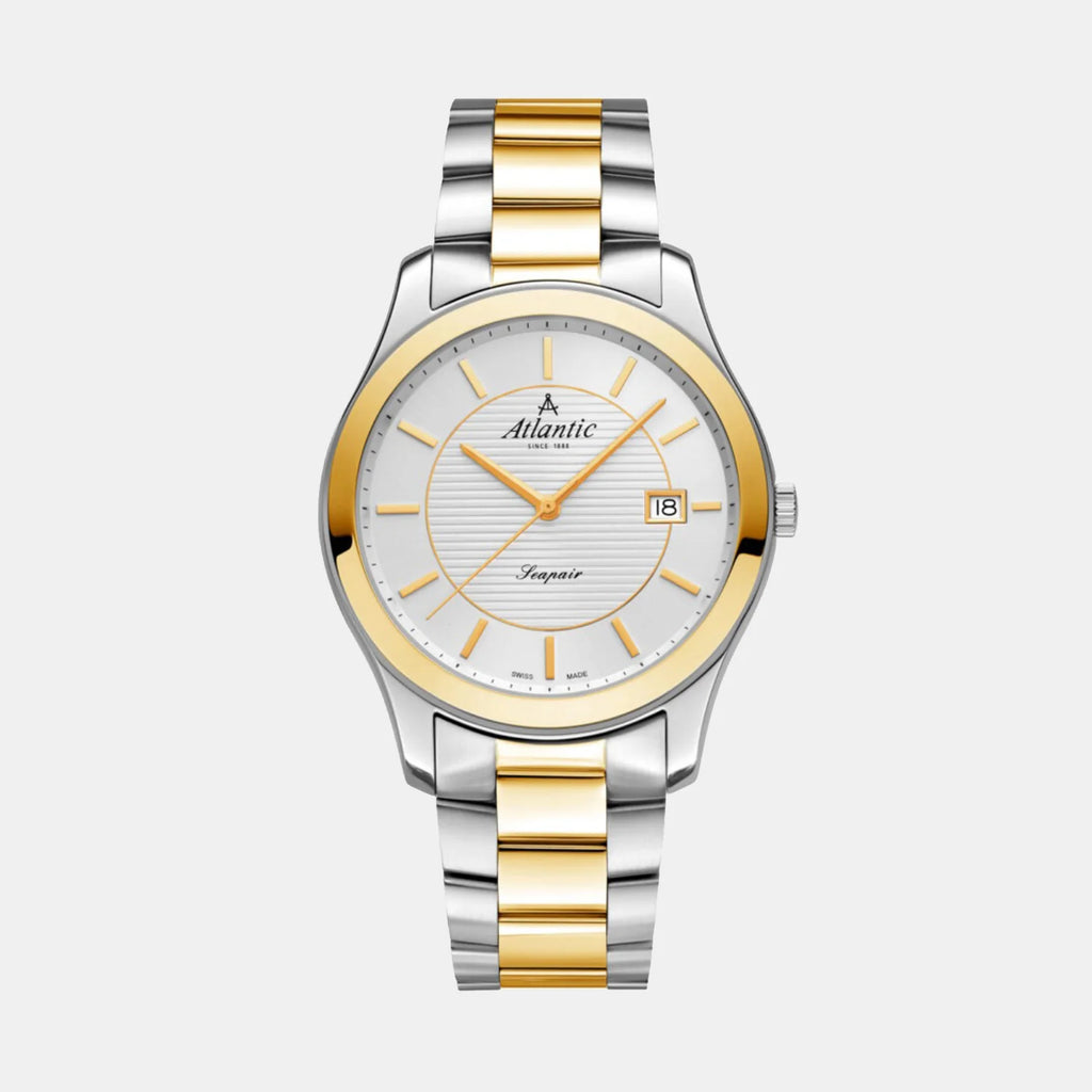 Men Quartz Silver Dial Analog Stainless Steel Watch 60335.43.21G