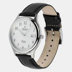 Seabase Men Quartz White Dial Analog Leather Watch 60343.41.11