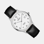 Seabase Men Quartz White Dial Analog Leather Watch 60343.41.11