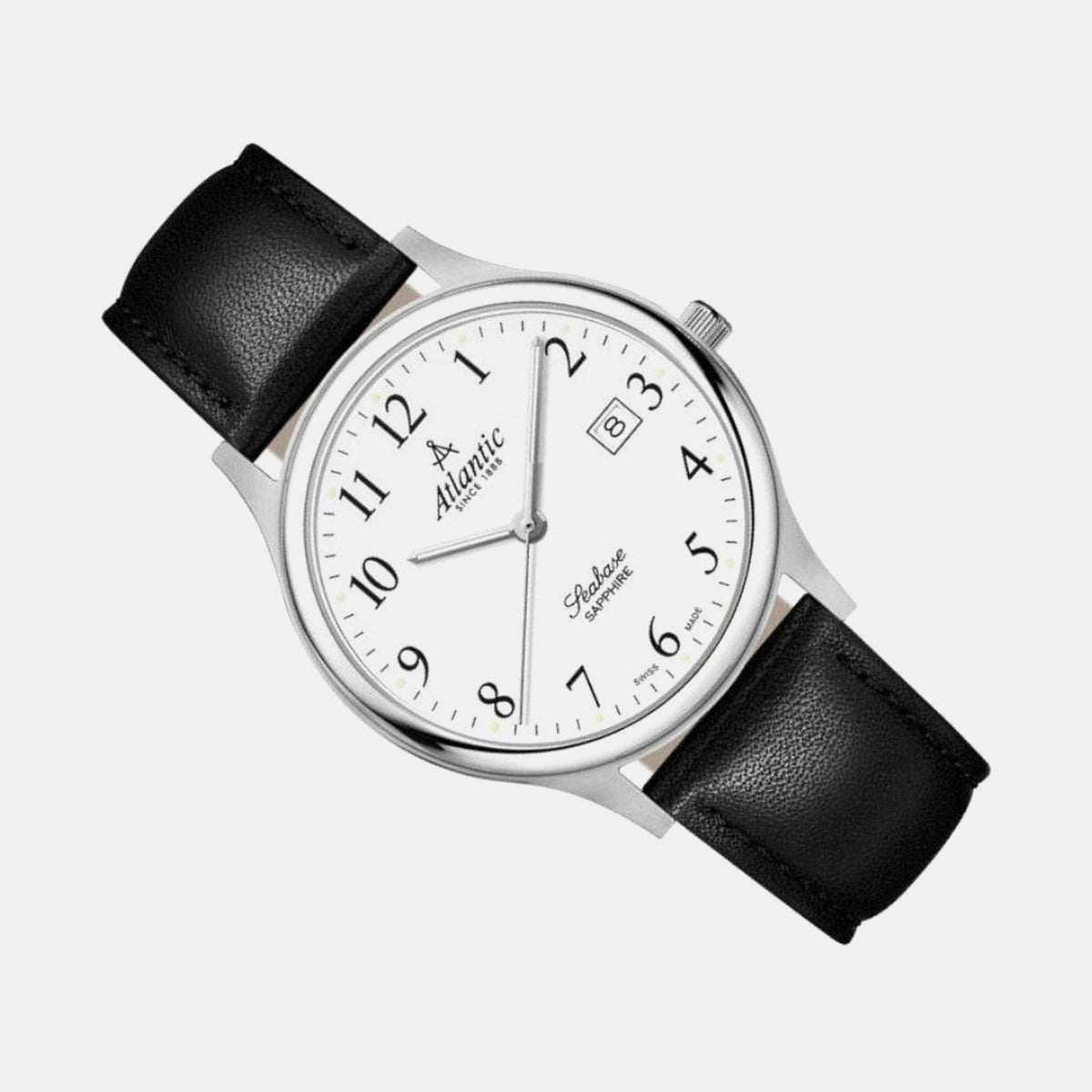 Seabase Men Quartz White Dial Analog Leather Watch 60343.41.11