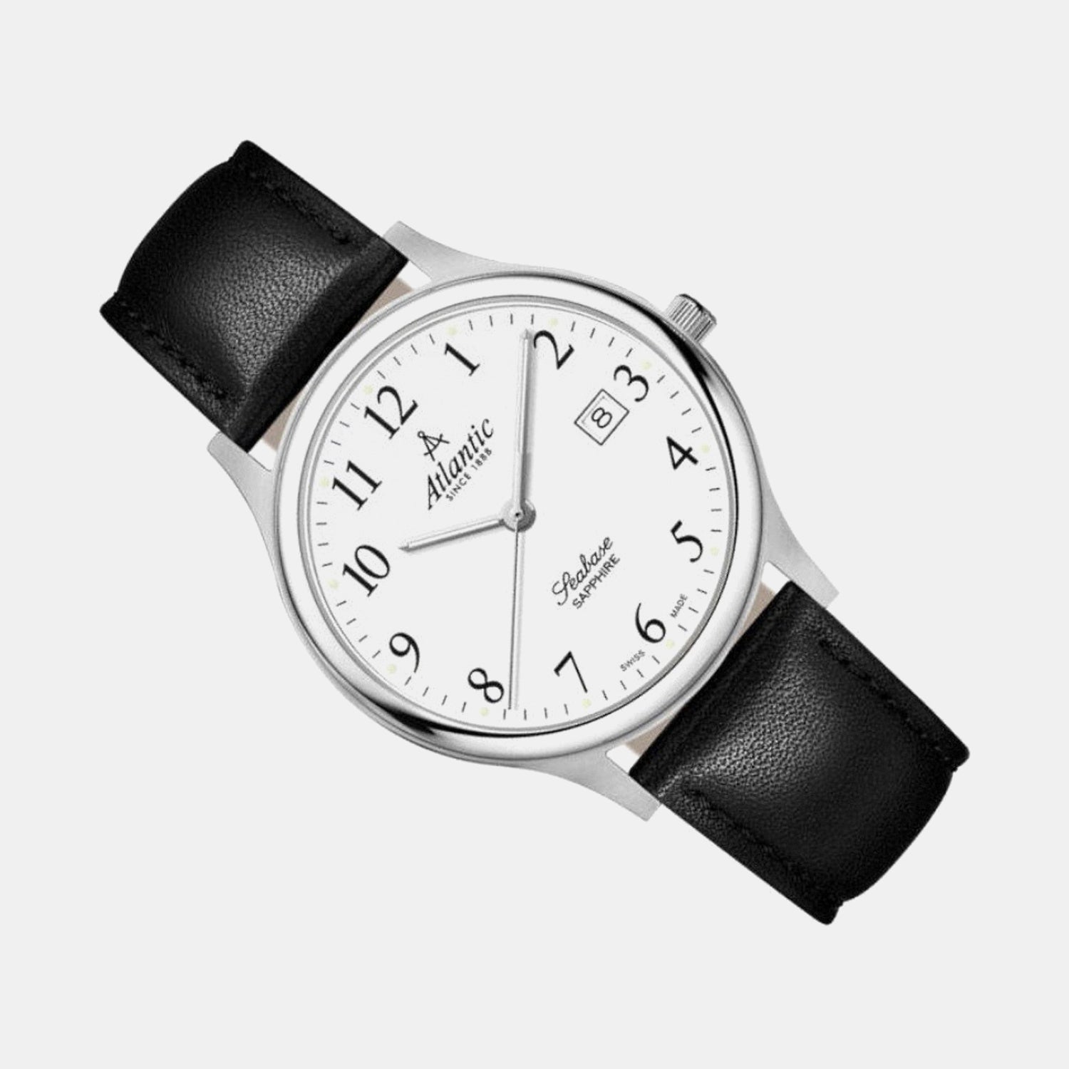 Seabase Men Quartz White Dial Analog Leather Watch 60343.41.11