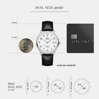 Seabase Men Quartz White Dial Analog Leather Watch 60343.41.11