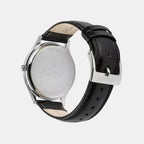 Men Quartz White Dial Analog Leather Watch 60343.41.13